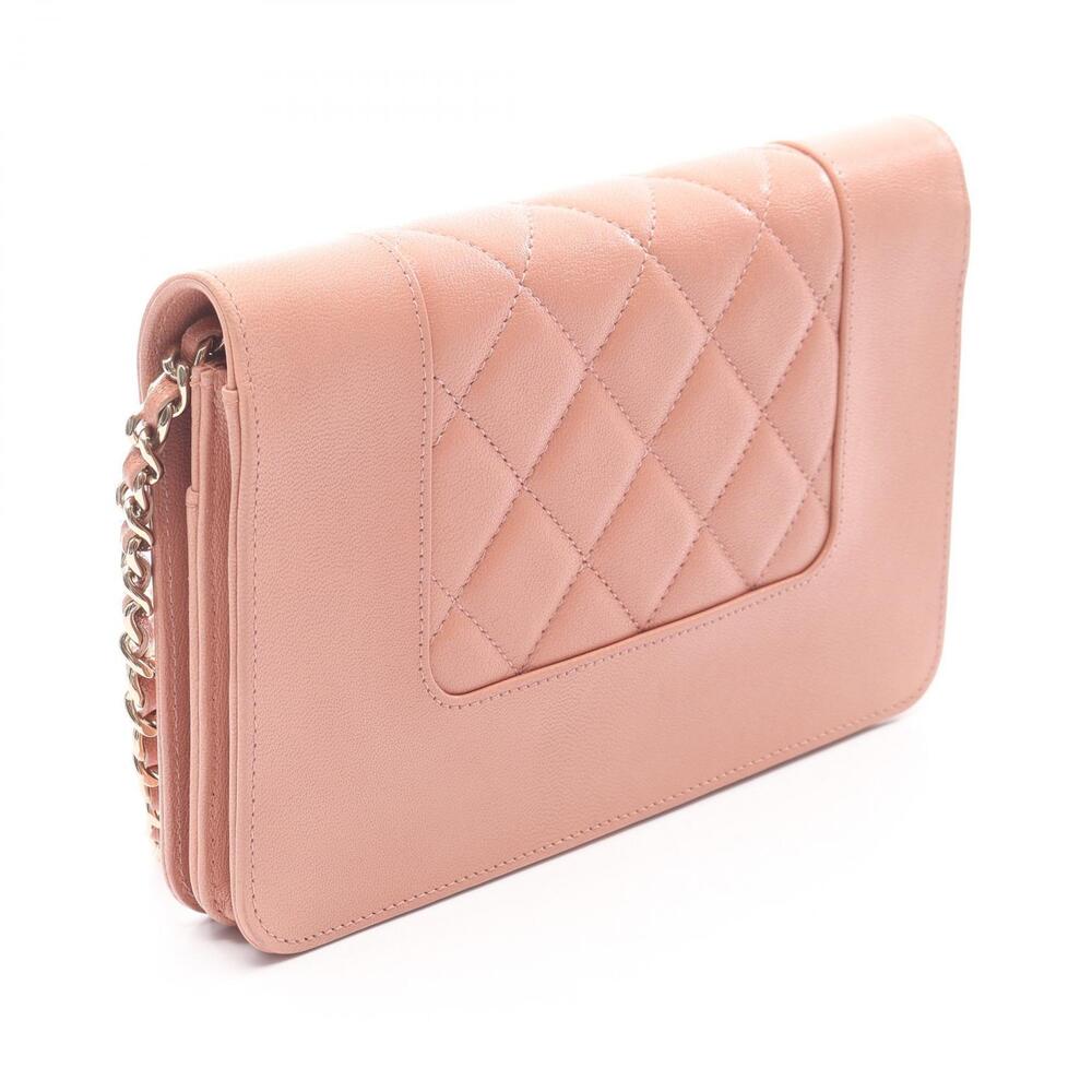 Chanel Shoulder Bag Mademoiselle Pink Sheepskin Lambskin Pink